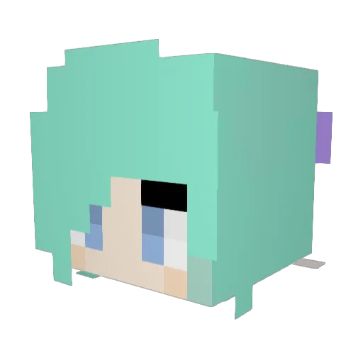 jenny0801 Minecraft avatar head, 3D render