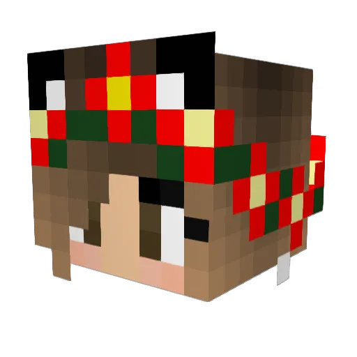 jenny886 Minecraft avatar head, 3D render