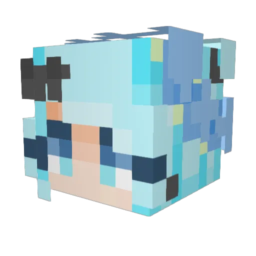 jenny_Su Minecraft avatar head, 3D render