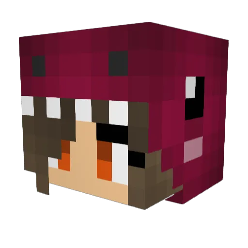 jennyferom Minecraft avatar head, 3D render