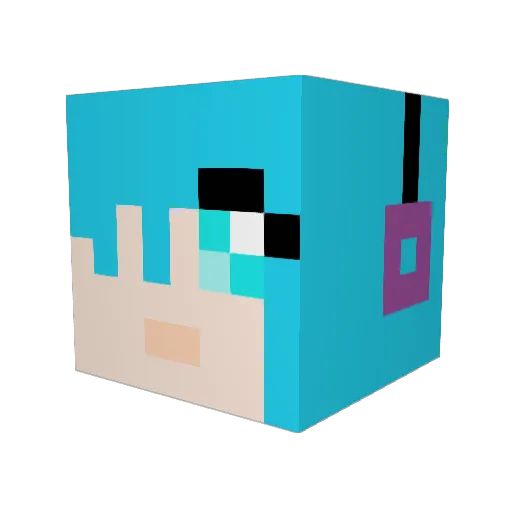 jennyxo Minecraft avatar head, 3D render