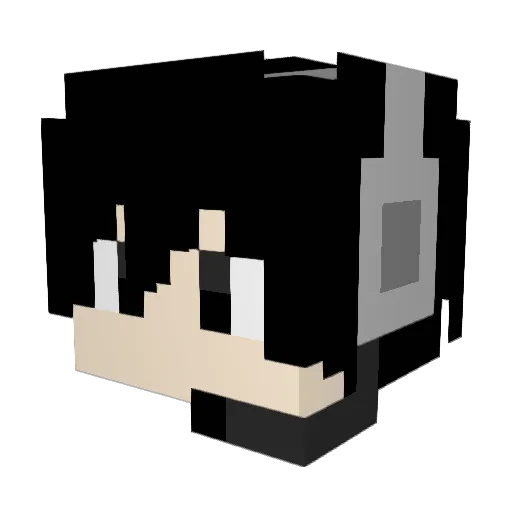 jenosa2b Minecraft avatar head, 3D render