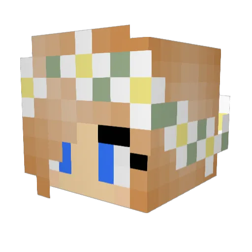 jensica Minecraft avatar head, 3D render