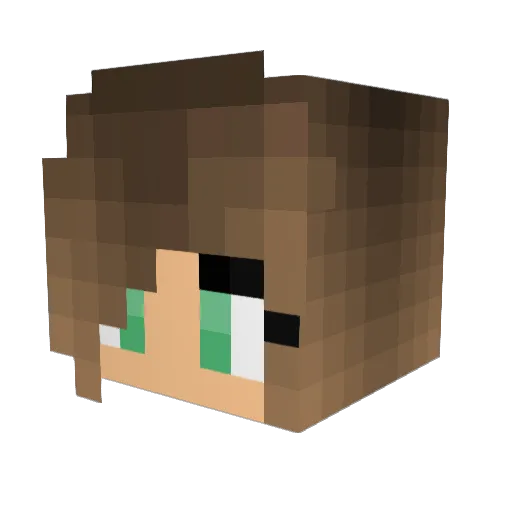 jente12 Minecraft avatar head, 3D render
