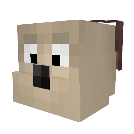 jeongdn Minecraft avatar head, 3D render