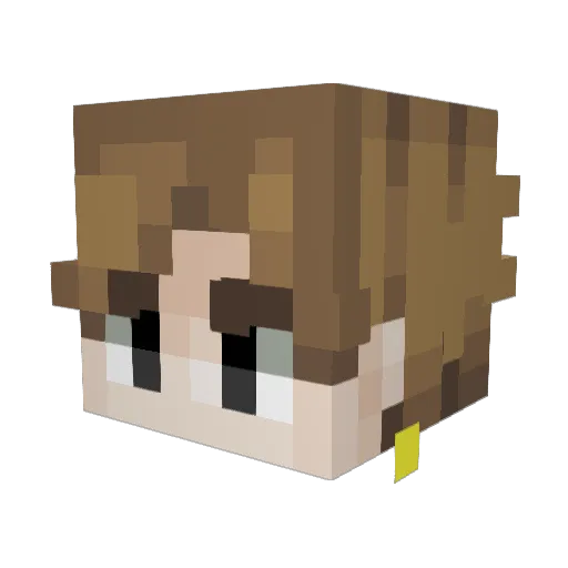 jeonghy Minecraft avatar head, 3D render