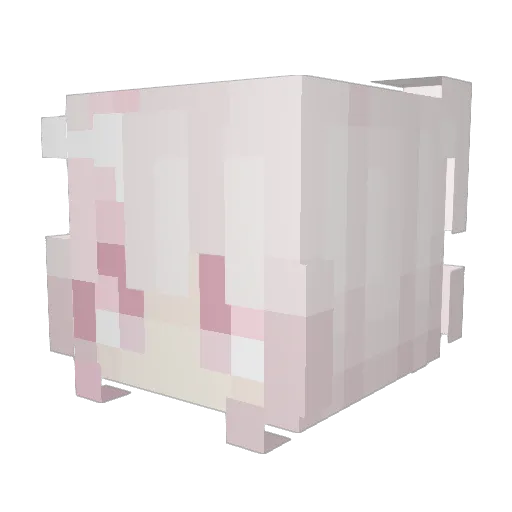 jeongom Minecraft avatar head, 3D render