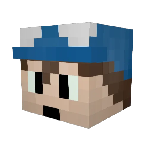 jeppeari Minecraft avatar head, 3D render