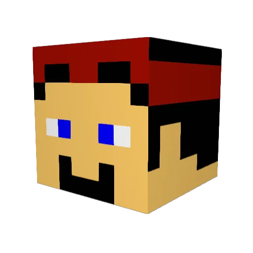 jer_em Minecraft avatar head, 3D render