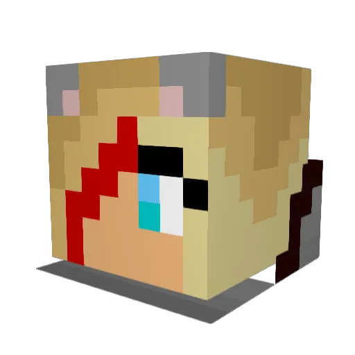 jeracom Minecraft avatar head, 3D render