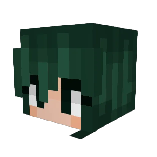 jeranfox Minecraft avatar head, 3D render