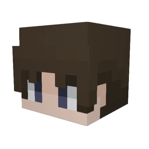 jerburt Minecraft avatar head, 3D render