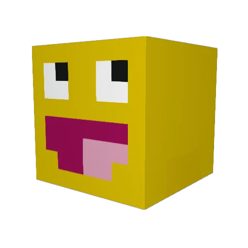 jerdftw Minecraft avatar head, 3D render