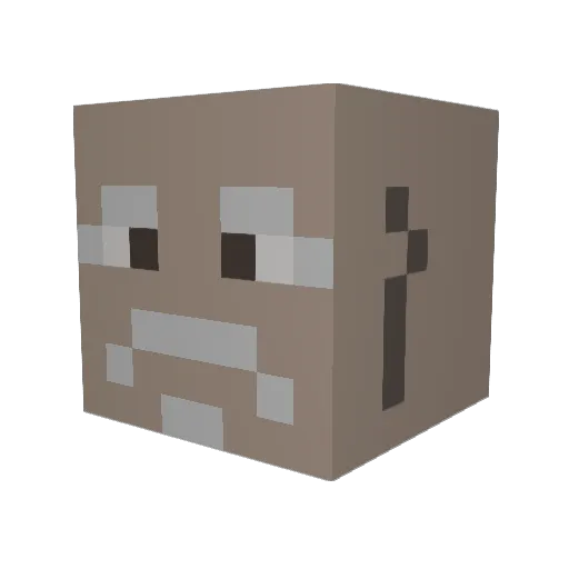 jeremypg Minecraft avatar head, 3D render