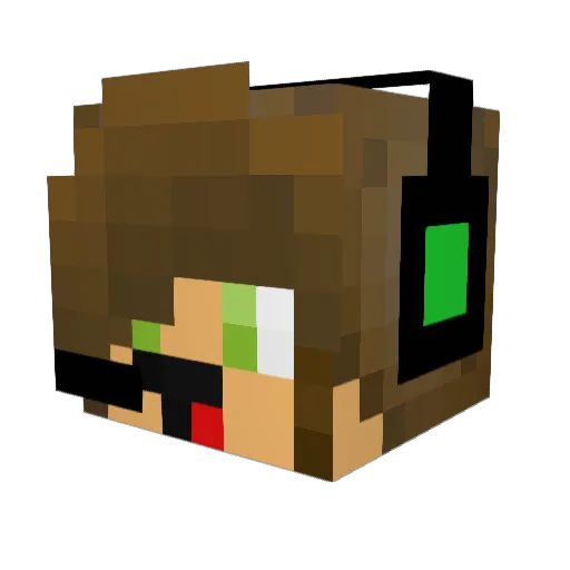 jerezoff Minecraft avatar head, 3D render