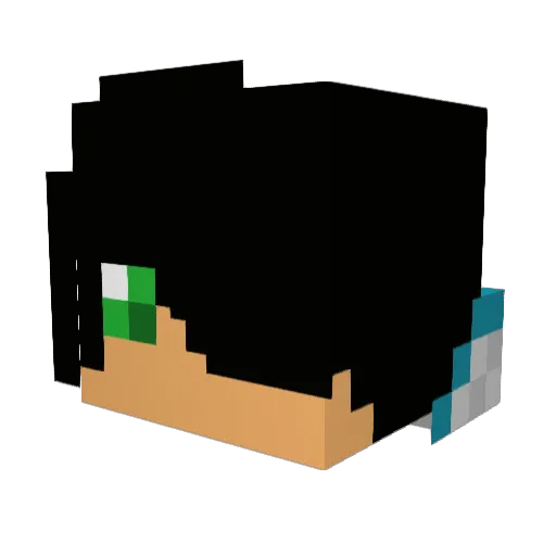 jerfish Minecraft avatar head, 3D render