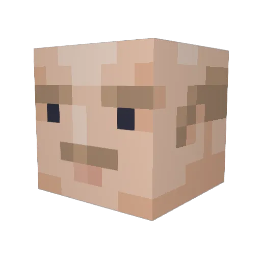 jerky_pal Minecraft avatar head, 3D render