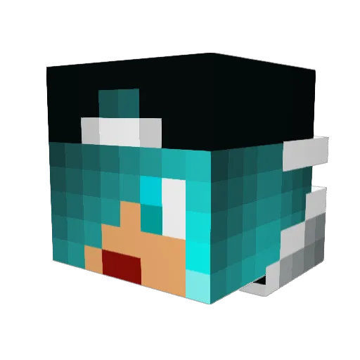 jermeyplays Minecraft avatar head, 3D render