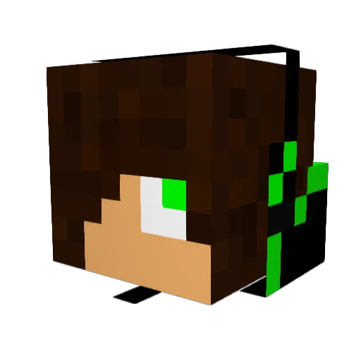 jeroblast Minecraft avatar head, 3D render