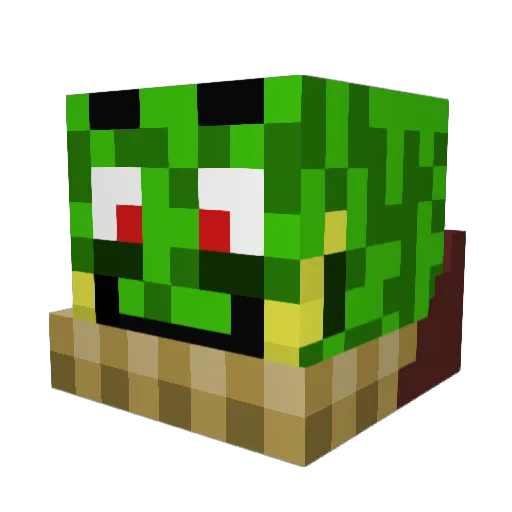 jerocrafting Minecraft avatar head, 3D render
