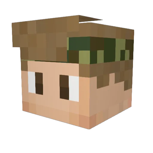 jeroe Minecraft avatar head, 3D render