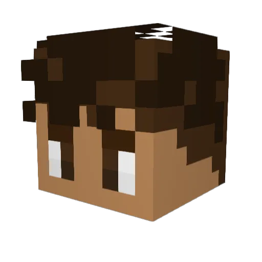 jeromewashere Minecraft avatar head, 3D render