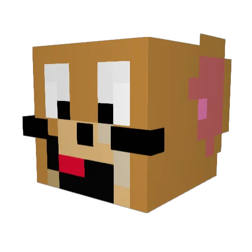jerrygonzalez Minecraft avatar head, 3D render