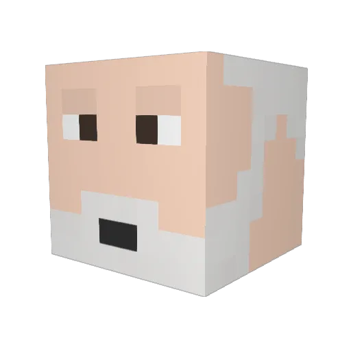 jerryjry Minecraft avatar head, 3D render