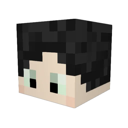 jerrylum Minecraft avatar head, 3D render