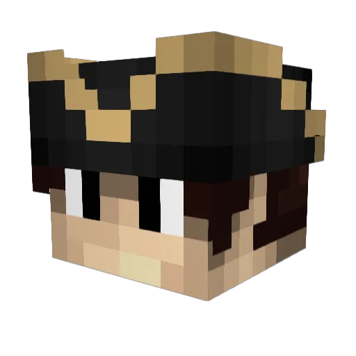 jerrymax Minecraft avatar head, 3D render