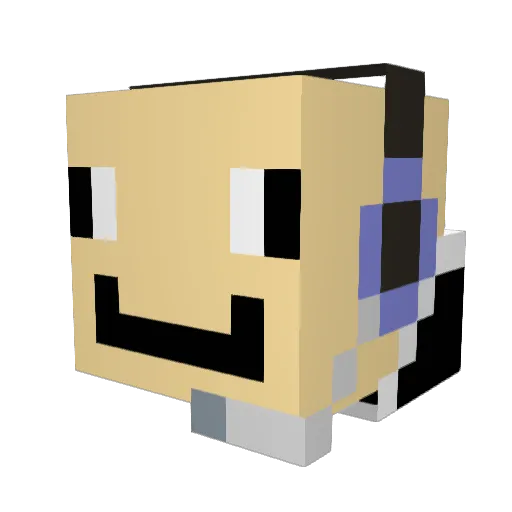 jersean Minecraft avatar head, 3D render