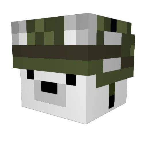 jertyu Minecraft avatar head, 3D render