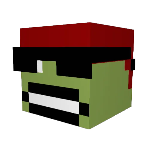 jerujacavaes Minecraft avatar head, 3D render