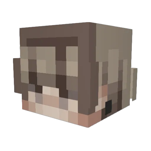 jerum_y Minecraft avatar head, 3D render