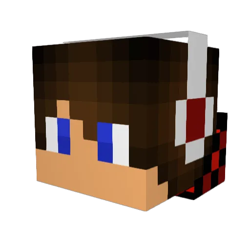 jeryu7 Minecraft avatar head, 3D render