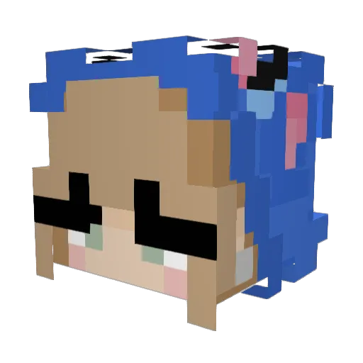 jesnee Minecraft avatar head, 3D render