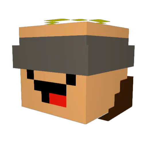 jespan Minecraft avatar head, 3D render