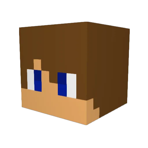 jesperboll Minecraft avatar head, 3D render
