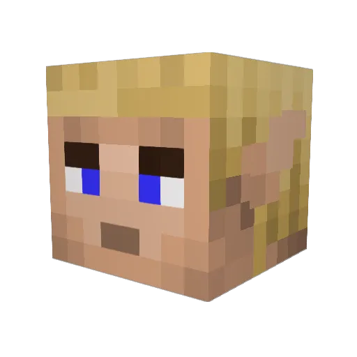 jespermans Minecraft avatar head, 3D render