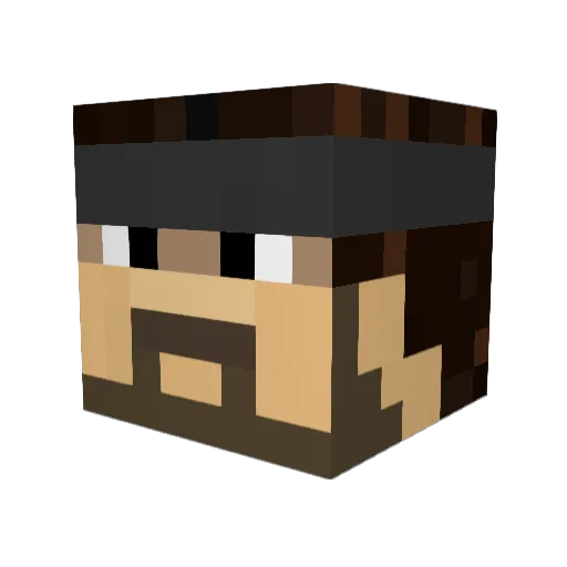 jess124 Minecraft avatar head, 3D render