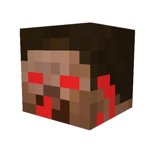 jessecurtis Minecraft avatar head, 3D render