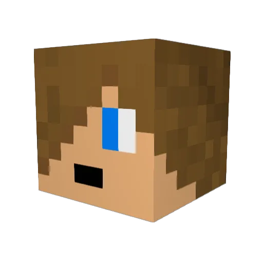 jessedekip Minecraft avatar head, 3D render