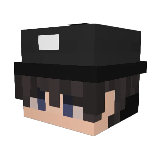 jessedelman Minecraft avatar head, 3D render