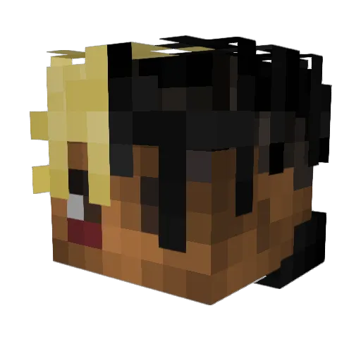 jessernaut Minecraft avatar head, 3D render