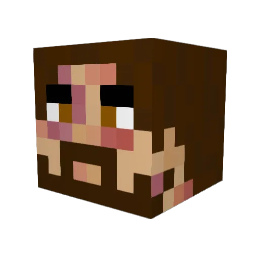 jessgs Minecraft avatar head, 3D render