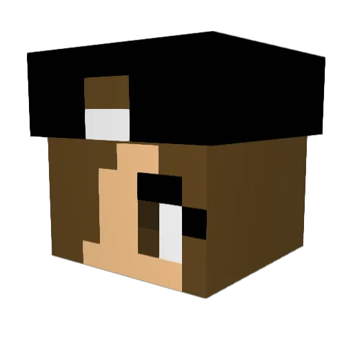 jessica11 Minecraft avatar head, 3D render