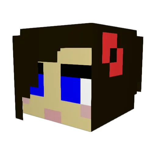 jessicae1998 Minecraft avatar head, 3D render