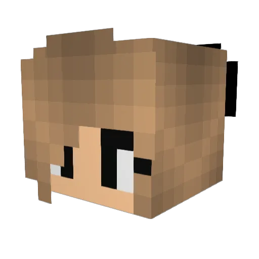 jessicawat Minecraft avatar head, 3D render