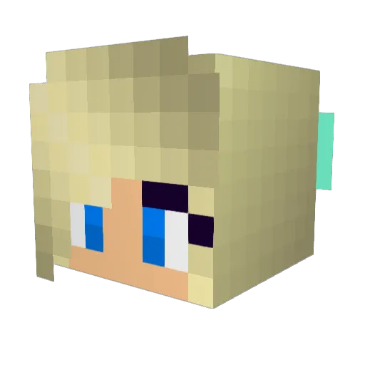 jessieheart01 Minecraft avatar head, 3D render
