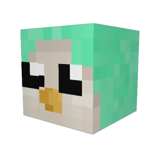 jessiguin Minecraft avatar head, 3D render
